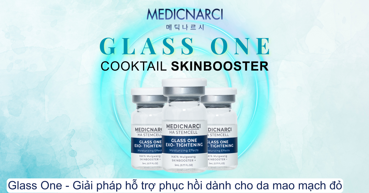 Glass One - Giải pháp hỗ trợ phục hồi dành cho da mao mạch đỏ | Medicnarci Korea